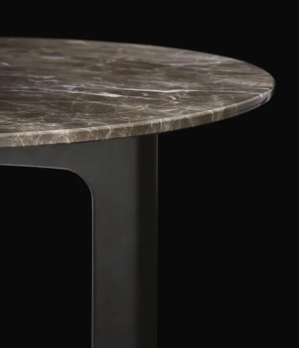 Custom Modern Side Table, Marble Top Metal Base Accent Table-3