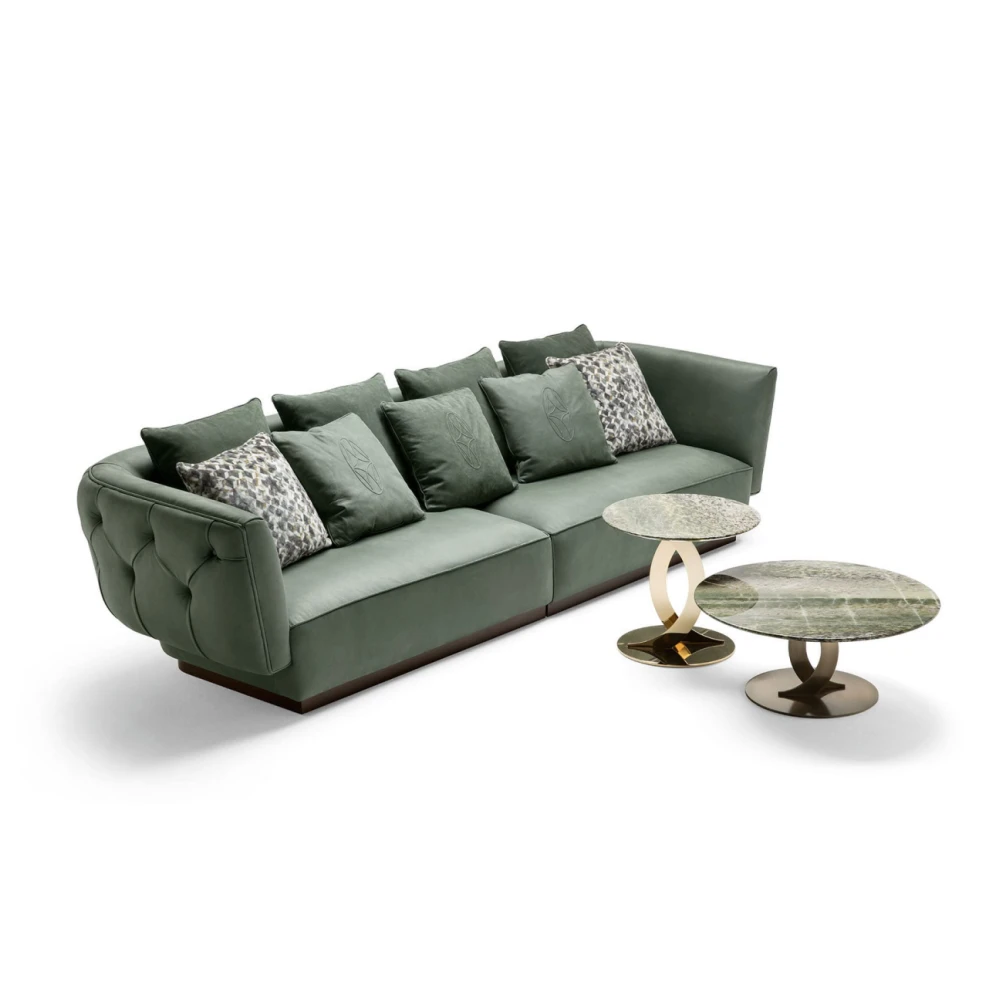 Custom Modern Sofa with Elegant Deep Button Tufting Back-1