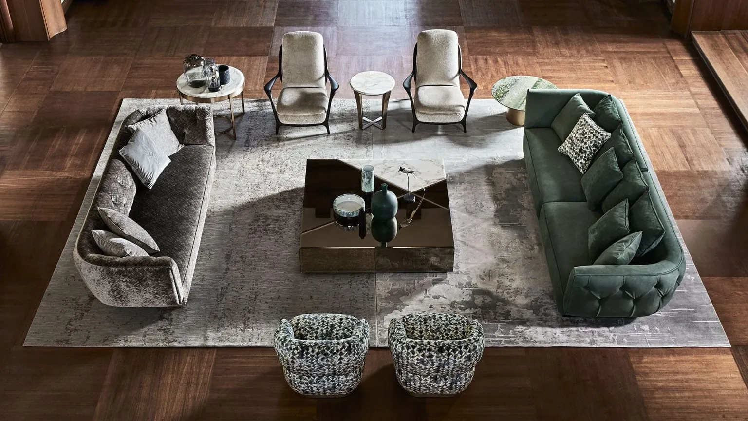 Custom Modern Sofa with Elegant Deep Button Tufting Back-4