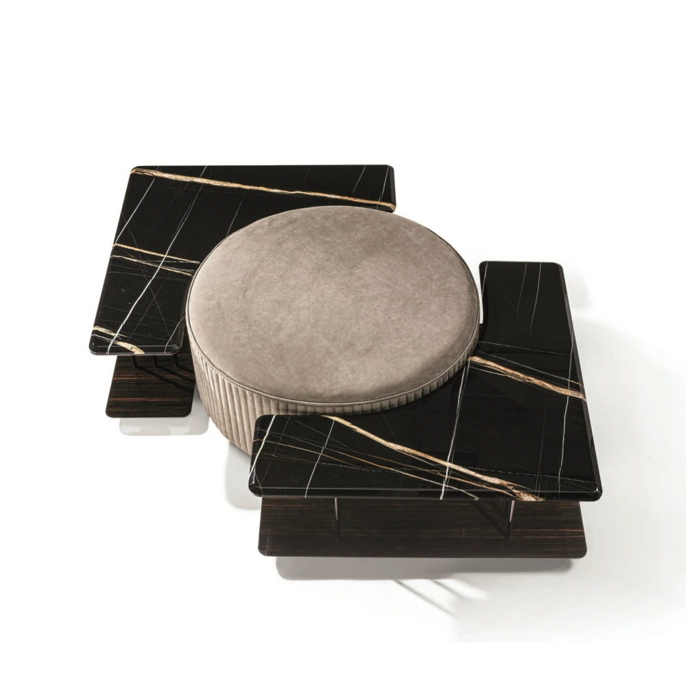 Customize Coffee Table, Modular Marble Velvet Centerpiece-1