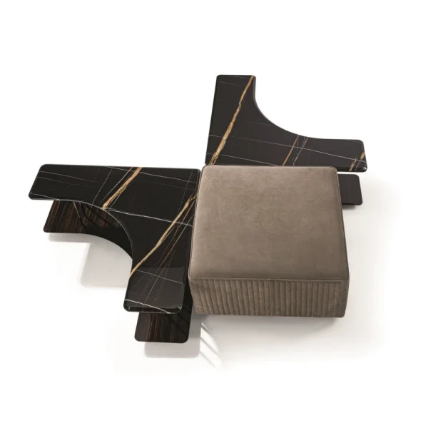 Customize Coffee Table, Modular Marble Velvet Centerpiece-2