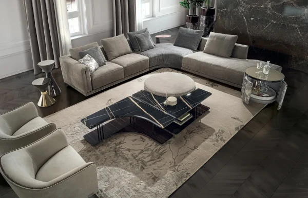 Customize Coffee Table, Modular Marble Velvet Centerpiece-3