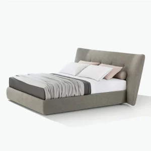 Minimalist Bespoke Made to Order Bed with Angled Headboard-1