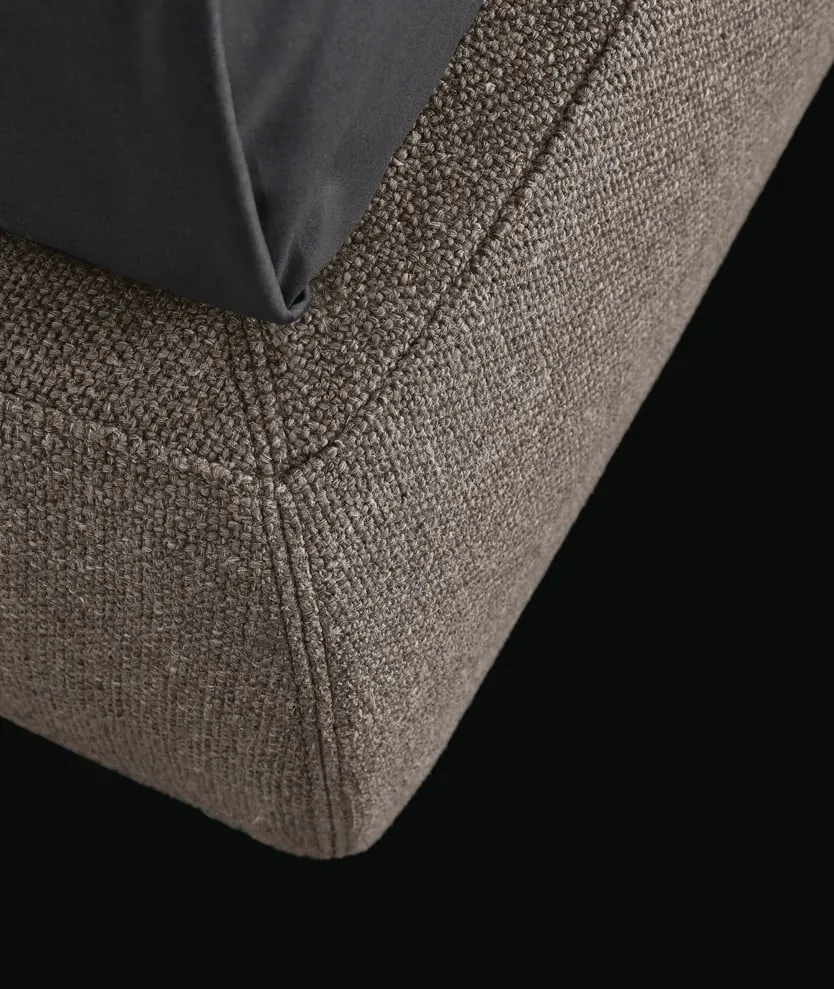 Minimalist Bespoke Made to Order Bed with Angled Headboard-2
