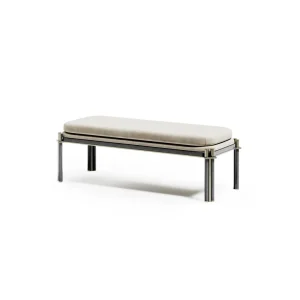 Minimalist Bespoke Modern Bedroom Bench with Metal Frame-1