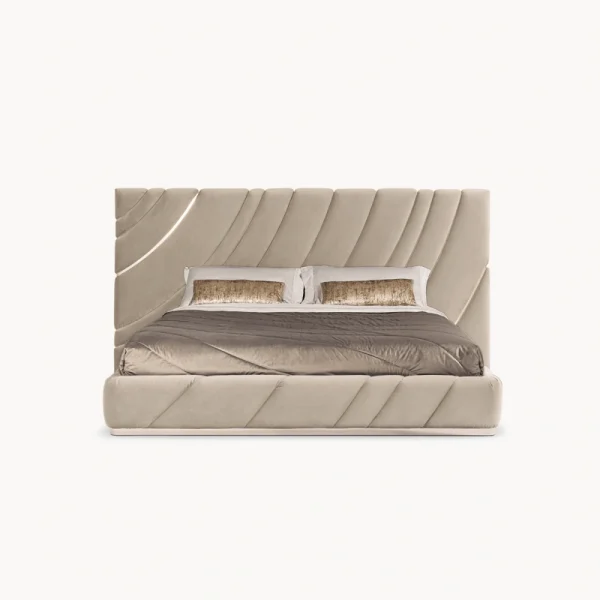Modern Bespoke King Size Beds with Sculpted Upholstery-3
