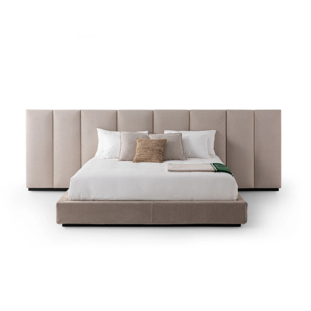 Modern Bespoke Luxury Bed with Oversized Panel Headboard-1