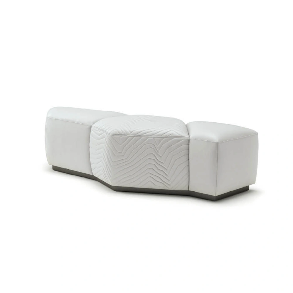 Sculptural Bespoke Accent Bench for Bedroom Tailored Design-1