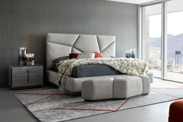 Sculptural Bespoke Accent Bench for Bedroom Tailored Design-4