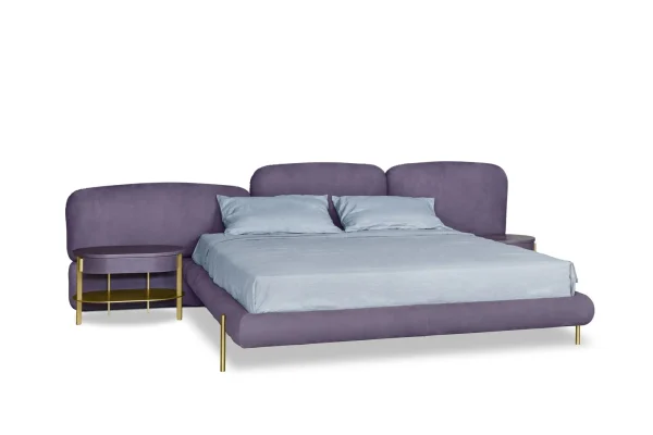 Tailored Bespoke Upholstered Beds with Soft Curved Headboard-4