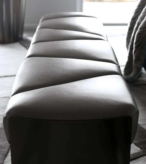 Tailored Modern Bench for Bedroom with Segmented Upholstery-2