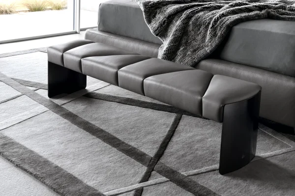 Tailored Modern Bench for Bedroom with Segmented Upholstery-4