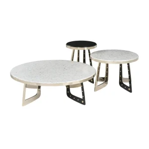 Bespoke 3 Pieces Coffee Table Set with Terrazzo-Style Tops