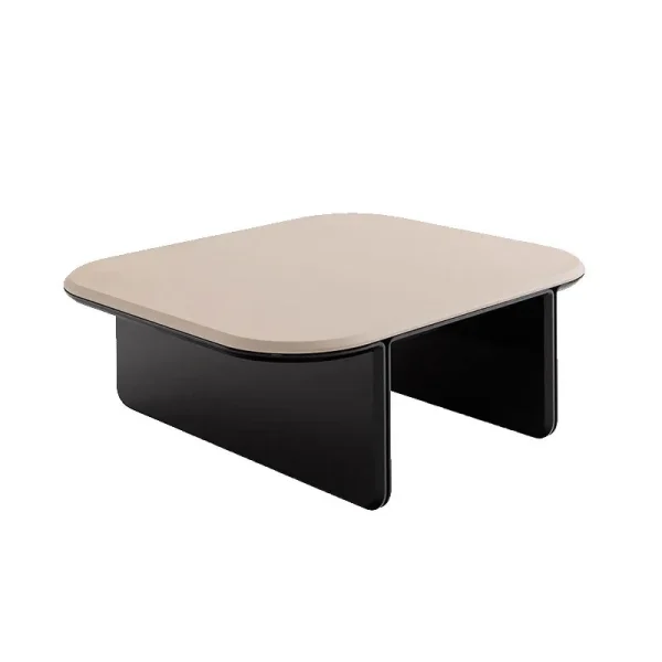 Bespoke Modern Wood Coffee Table Set with Mixed Finish Tops