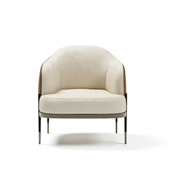 Comfy Bespoke Accent Sofa Chair with Textured Upholstery