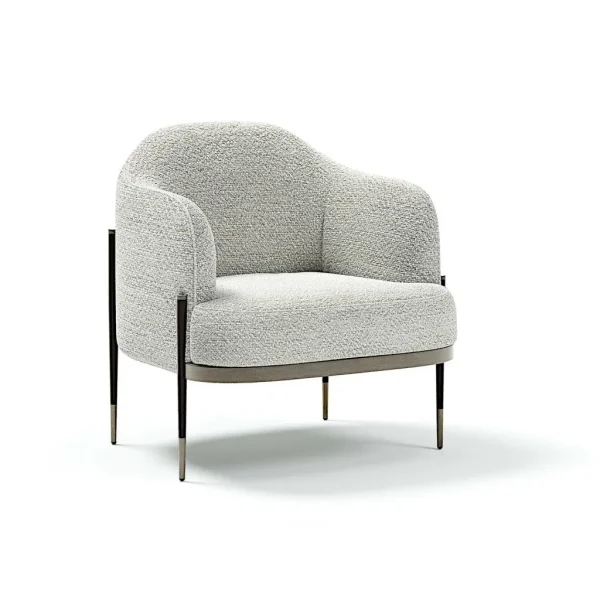 Comfy Bespoke Accent Sofa Chair with Textured Upholstery