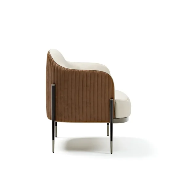 Comfy Bespoke Accent Sofa Chair with Textured Upholstery