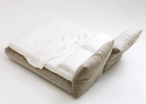Contemporary Bespoke Bed with Oversized Split Headboard
