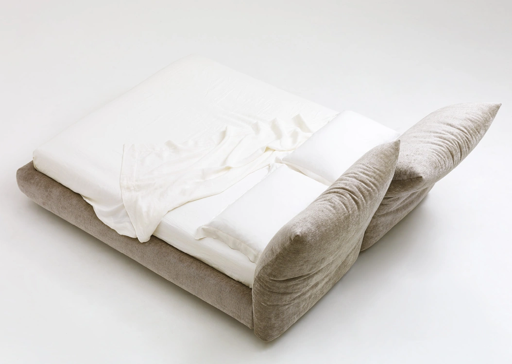 Contemporary Bespoke Bed with Oversized Split Headboard