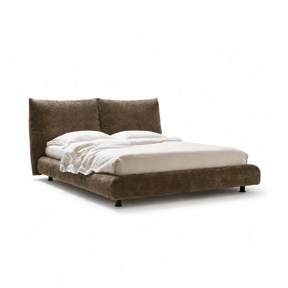 Contemporary Bespoke Bed with Oversized Split Headboard
