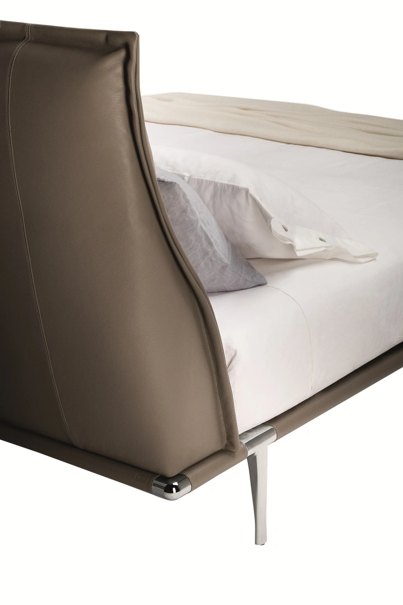 Custom Made Beds with Slim Metal Legs & Upholstered Design
