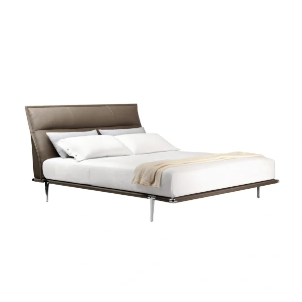 Custom Made Beds with Slim Metal Legs & Upholstered Design