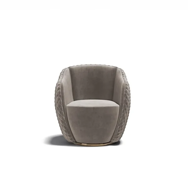Custom Made Modern Accent Chair with Quilted Back Design-1