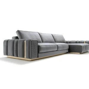European Modular Velvet Sofa QMY-SF043 - Bespoke Modern Velvet Sofa Manufacturer Deliver to Door Service