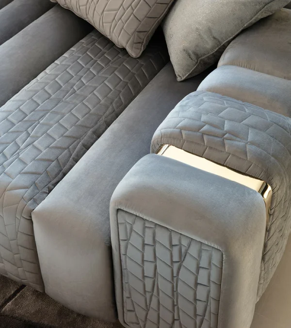 European Modular Velvet Sofa QMY-SF043 - Bespoke Modern Velvet Sofa Manufacturer Deliver to Door Service