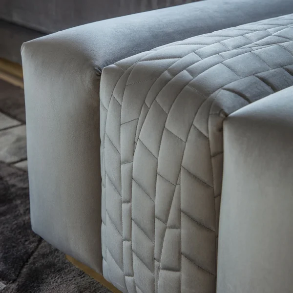 European Modular Velvet Sofa QMY-SF043 - Bespoke Modern Velvet Sofa Manufacturer Deliver to Door Service