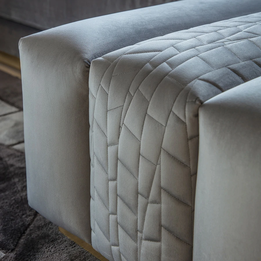 European Modular Velvet Sofa QMY-SF043 - Bespoke Modern Velvet Sofa Manufacturer Deliver to Door Service - Image 4