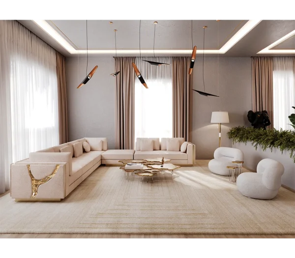 Modern Sectional Sofa Set for Living Room, Hotel and Lounge Spaces QMY-SF017 – Whole House Furniture Manufacturer