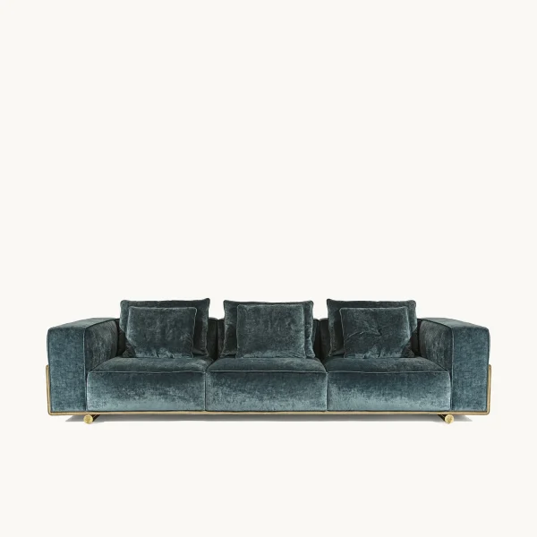 Italian Modern Green Fabric Velvet Sofa QMY-SF011 – China Whole-house Furniture Supplier
