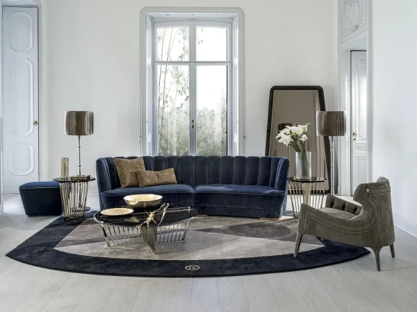 Modern Curved Sofa QMY-SF029 - Bespoke Curved Sofa Factory-Direct