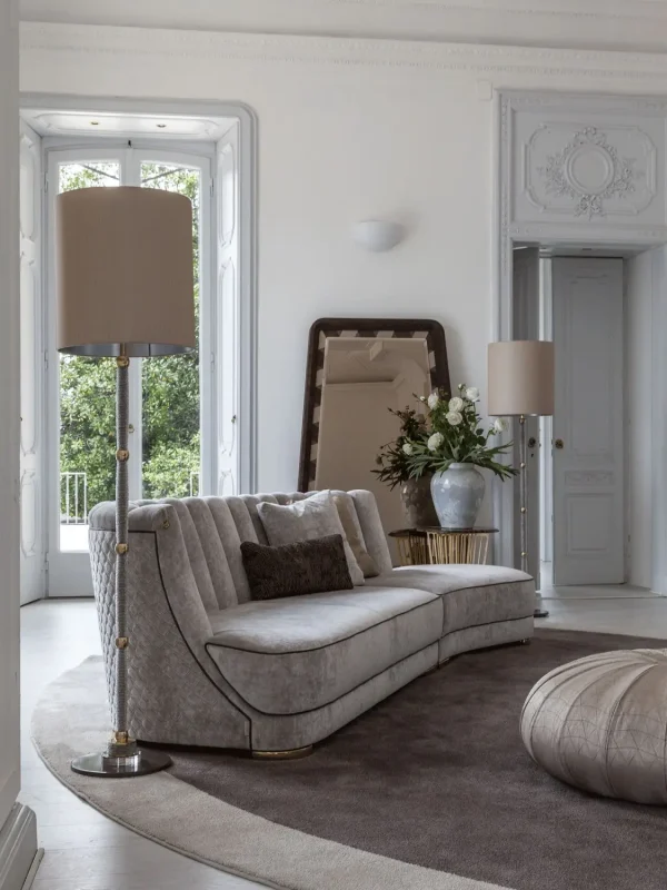 Modern Curved Sofa QMY-SF029 - Bespoke Curved Sofa Factory-Direct