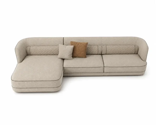 Modern Luxury Dark Gray Sectional Sofa QMY-SF031 - Custom Design Sectional Sofa Factory-Direct
