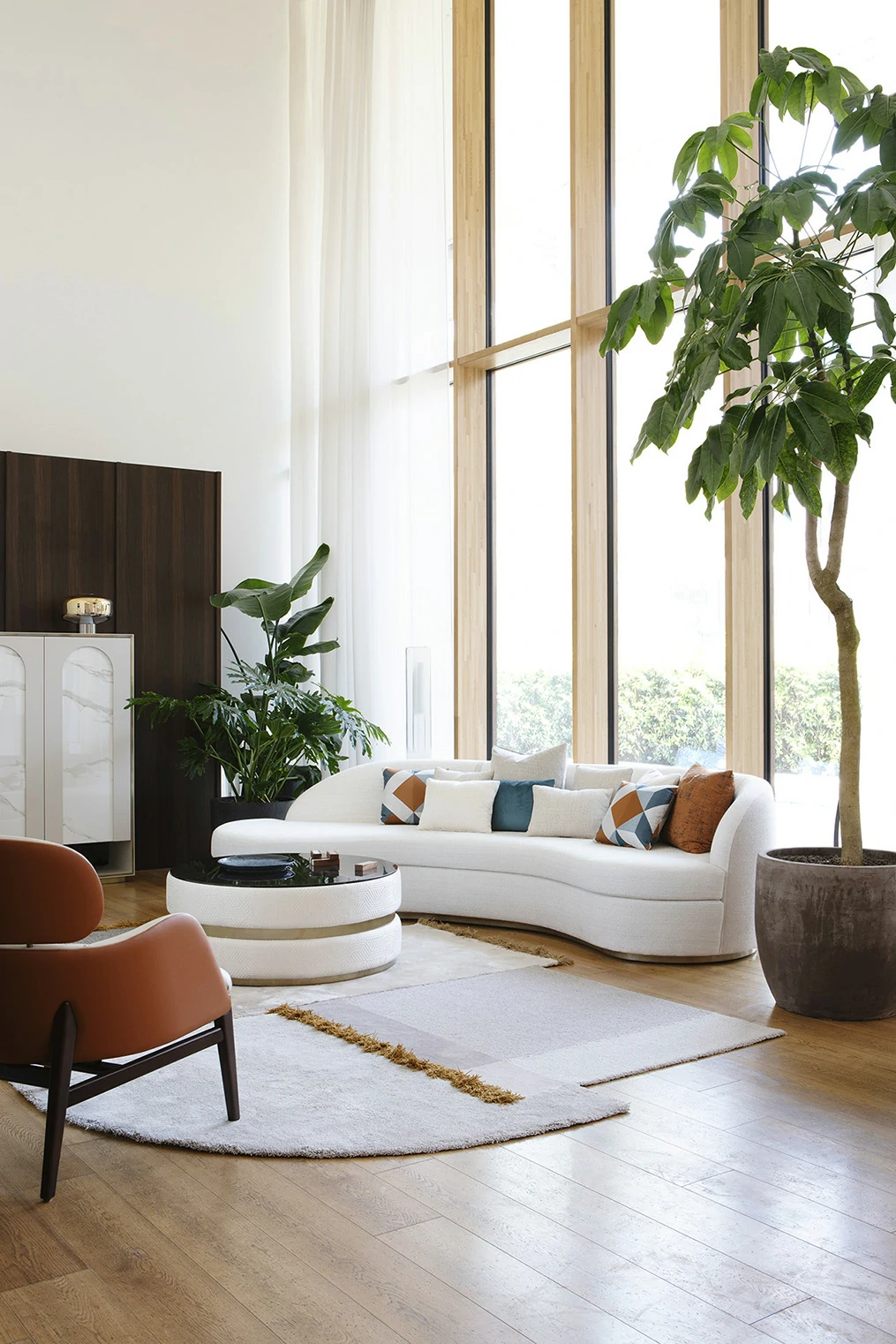 Modern Luxury Velvet Fabric Sectional Sofa QMY-SF046 - Custom Curve Velvet Sofa Factory Supply - Image 5