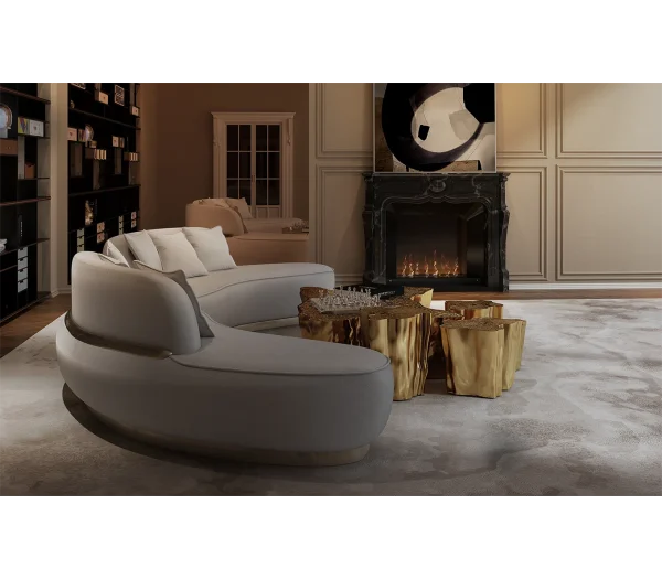 Modern Curved Modular Sofa Set QMY-SF016 – One-stop Home Furniture Manufacturer