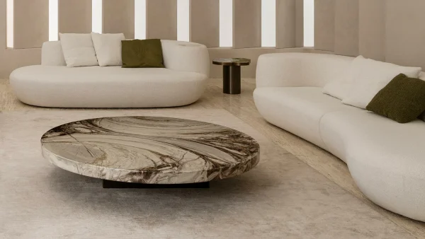 Modern White Curved Fabric Sofa QMY-SF026 - Custom Length Sofa Manufacturer, Support Direct to Customers Supply