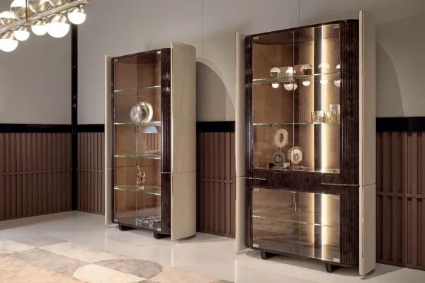 Tailored Whiskey Display Cabinet with LED Lighting Design