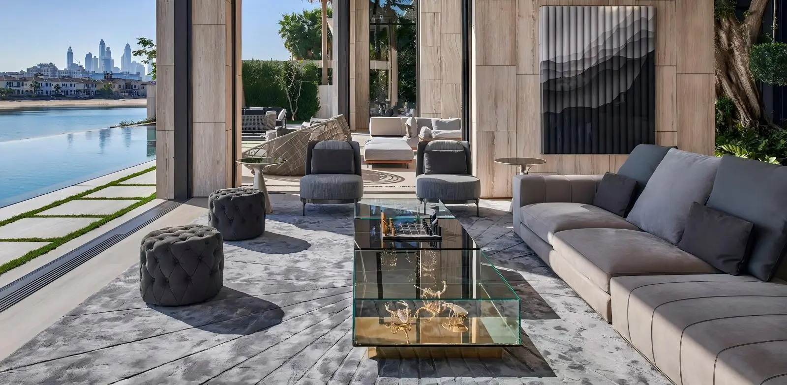 Villa furniture design and layout