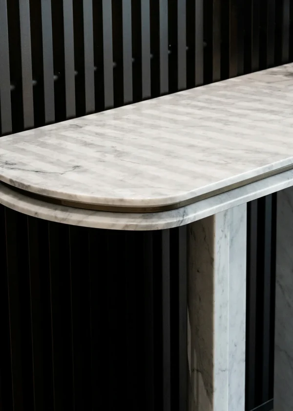 Black Marble Console Table QMY-CS014 - Custom Built Console Table Manufacturer Direct Supply