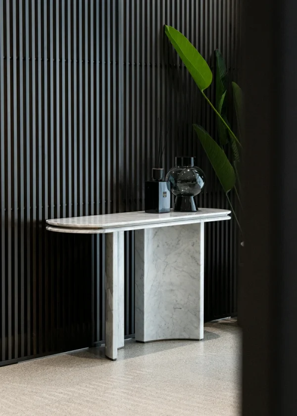 Black Marble Console Table QMY-CS014 - Custom Built Console Table Manufacturer Direct Supply