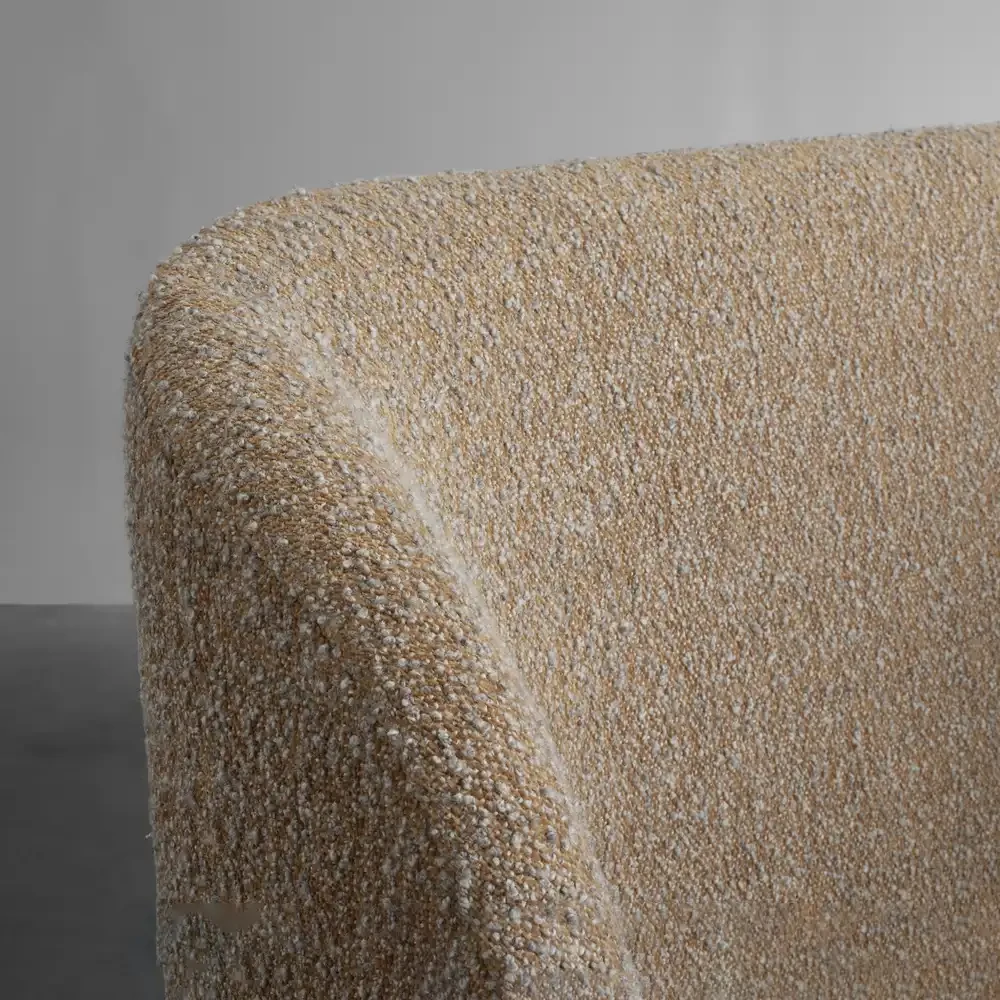 Curved Bouclé Fabric Bed Frame QMY-BE027 - Customized Bed, Novel Design — изображение 5