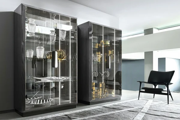 Custom Design Luxury Glass Wine Cabinet QMY-WC022 - Custom Glass Wine Cabinet Factory Supply, Available For 1-MOQ Orders