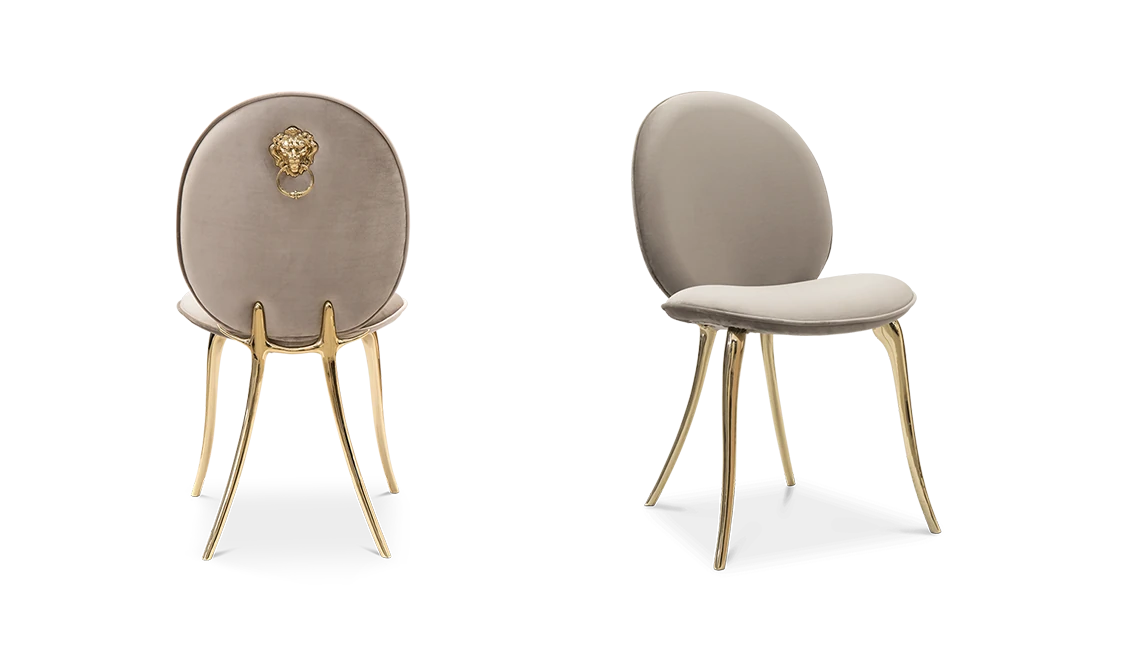 Elegant Copper Legs Velvet Dining Chairs QMY-DC030 - Custom Velvet Dining Chair Factory Direct Supply - 画像 (5)