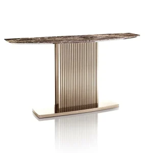 Gold Stainless Steel Control Table QMY-CS012 - Bespoke Console Tables Manufacturer Based in China