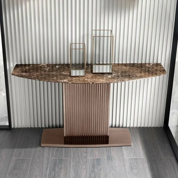 Gold Stainless Steel Control Table QMY-CS012 - Bespoke Console Tables Manufacturer Based in China