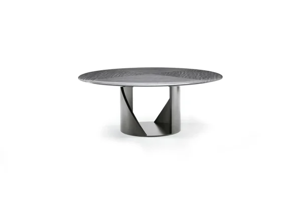 High-End Black Metal Dining Table QMY-DT023 - Custom Made Dining Room Table Manufacturer Direct Supply, Foshan, China