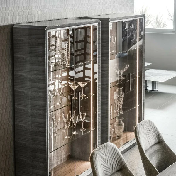 High-End Restaurant Customized Wine Cabinet QMY-WC024 - Bespoke Display Wine Cabinet Factory Direct Supply